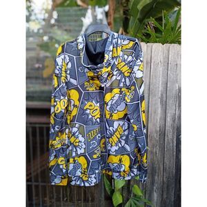 Oh Snap! By Drill Clothing Co. Graphic Hoodie Men’s Large Greyscale and Yellow C